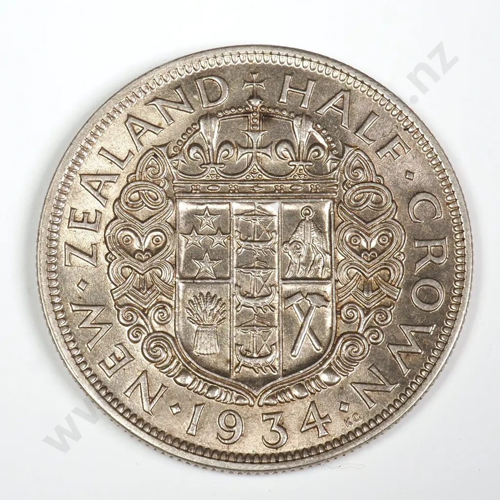 1934 HALFCROWN, A.UNC, C.V. $300 Image 1++