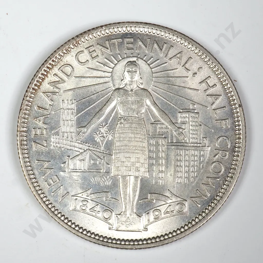 1940 HALFCROWN, A.UNC, C.V. $75 Image 1++