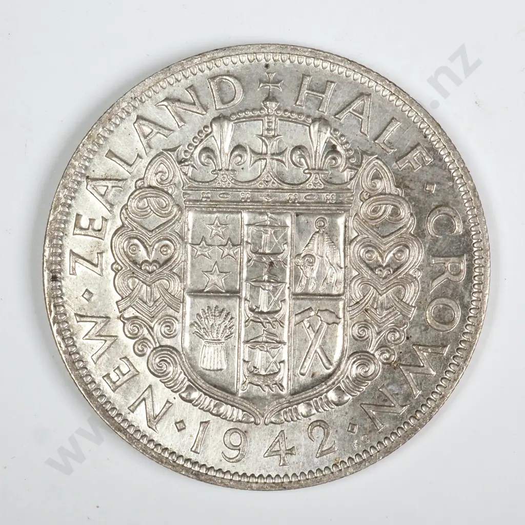 1942 HALFCROWN, A.UNC, C.V. $225 Image 1++