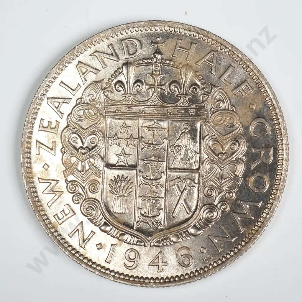 1946 HALFCROWN, A.UNC, C.V. $200 Image 1++
