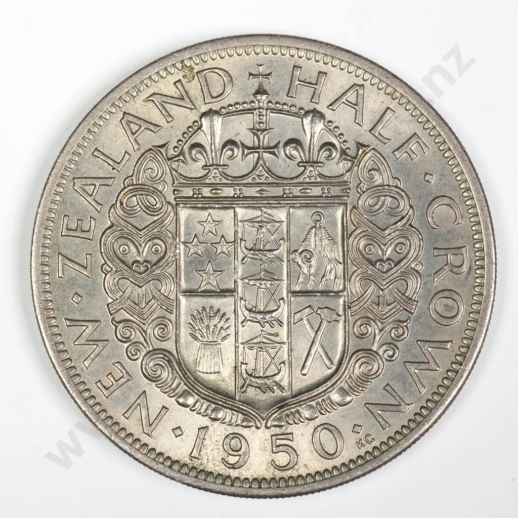 1950 TYPE 1 HALFCROWN, A.UNC, C.V. $125 Image 1++