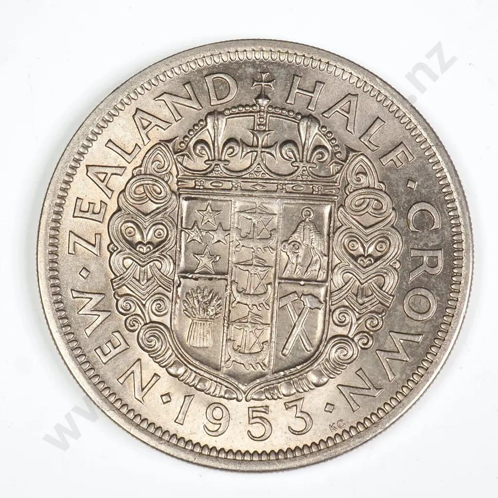 1953 HALFCROWN, UNC, C.V. $100 Image 1++