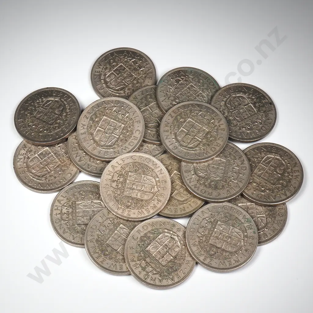 20 X 1948 HALFCROWNS, V.F. OR BETTER, MINIMUM C.C.V. $200 Image 1++