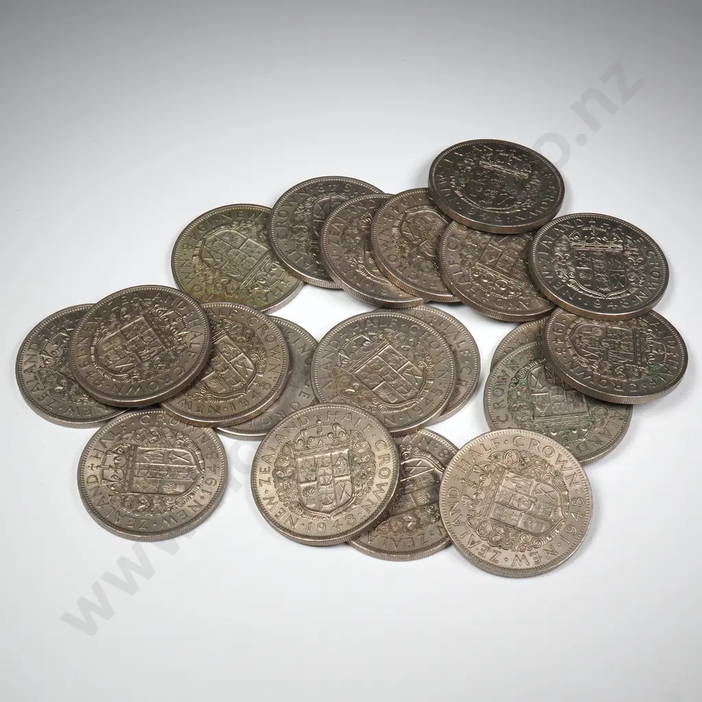 20 X 1948 HALFCROWNS, V.F. OR BETTER, MINIMUM C.C.V. $200 Image 1++