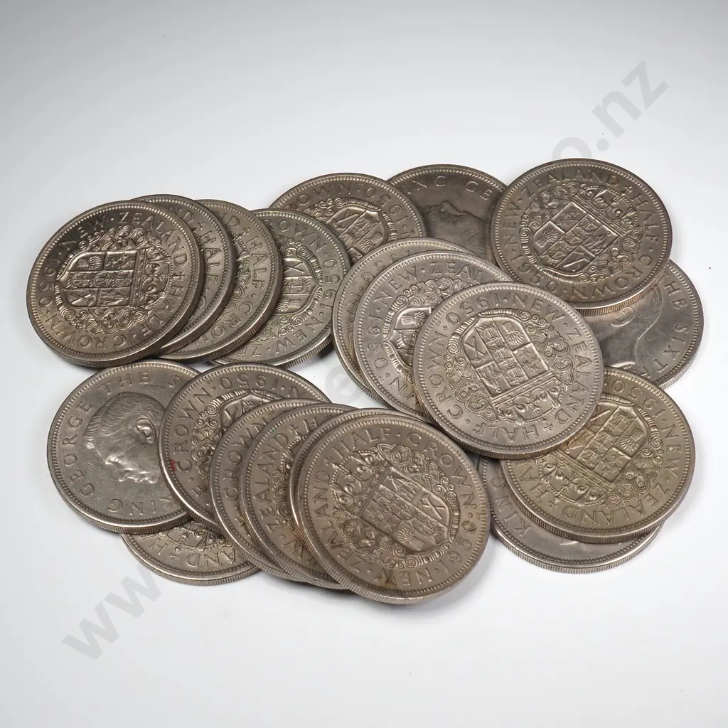 20 X 1950 TYPE 2 HALFCROWNS, V.F. OR BETTER, MINIMUM C.C.V. $100 Image 1++