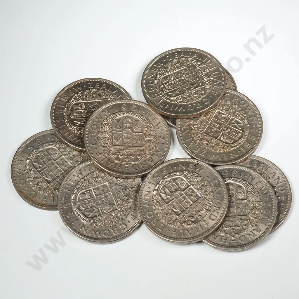 10 X 1951 HALFCROWNS, E.F. OR BETTER, MINIMUM C.C.V. $300 Image 1++