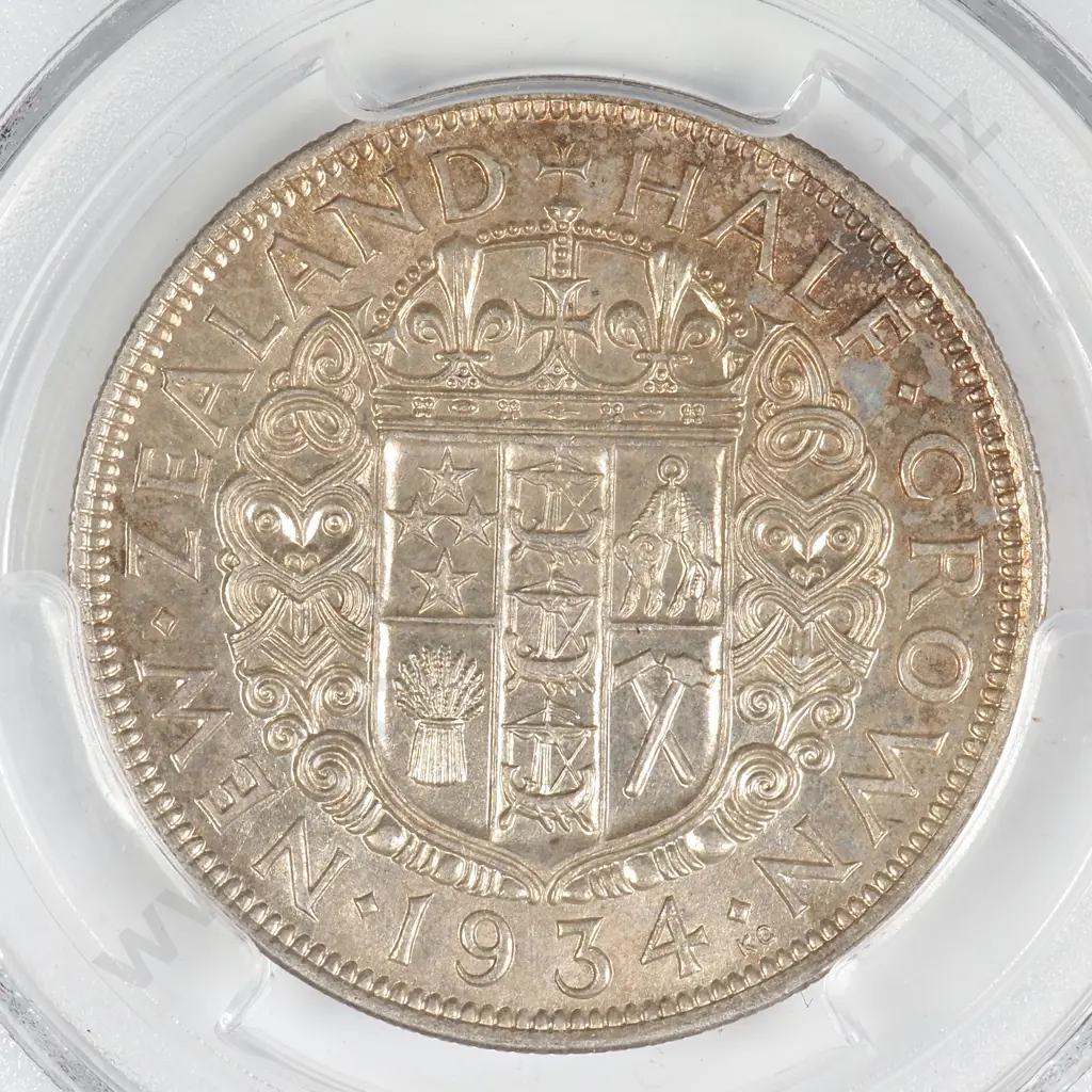 1934 HALFCROWN, MS63, MINIMUM C.V. $850 Image 1++