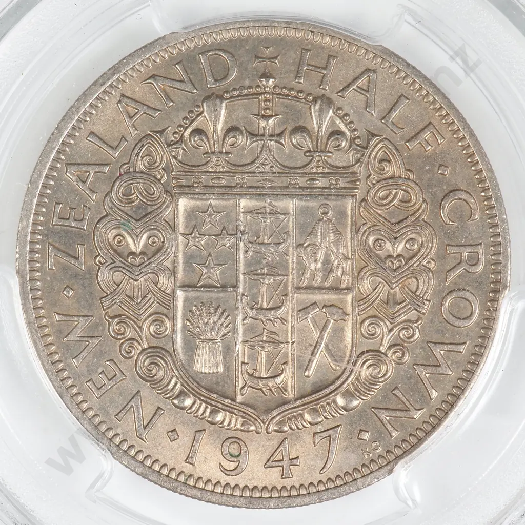 1947 HALFCROWN, AU58, MINIMUM C.V. $275 Image 1++