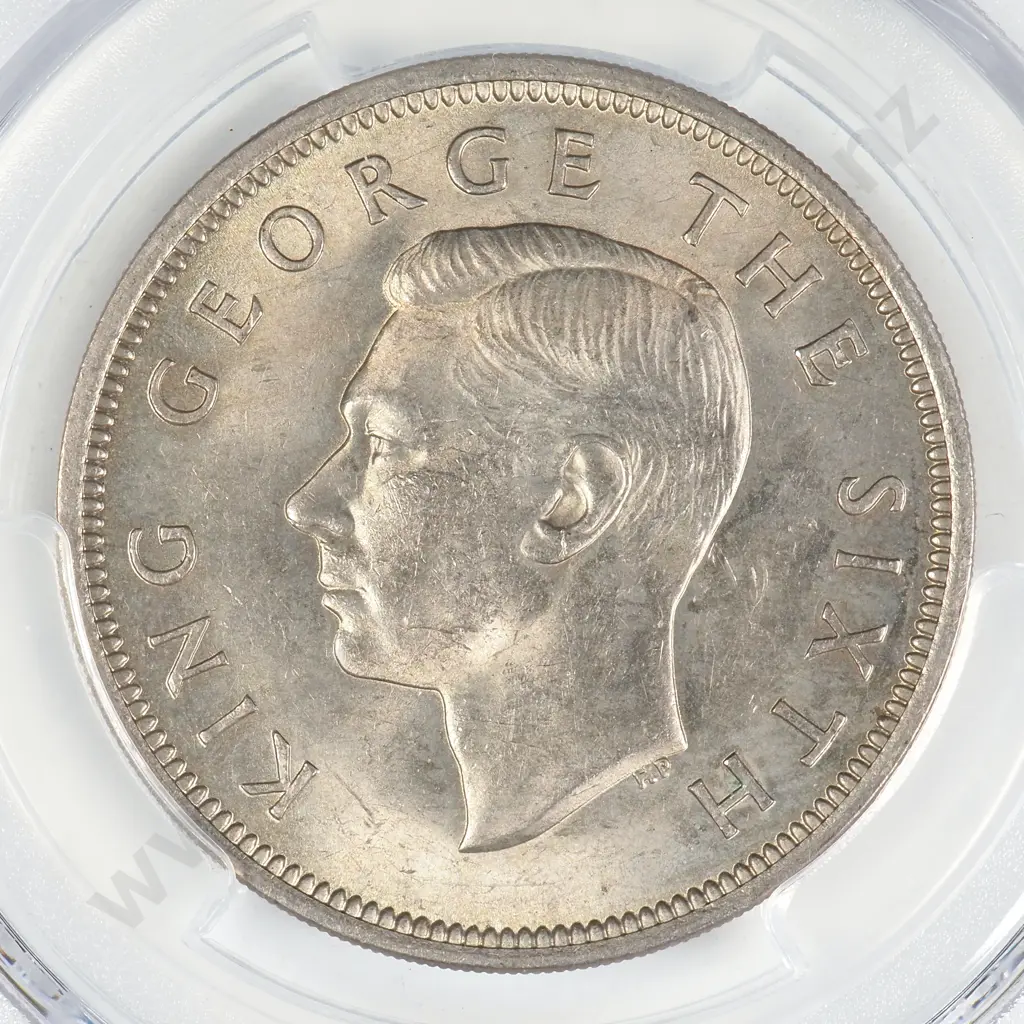 1950 TYPE 2 HALFCROWN, MS62, MINIMUM C.V. $80 Image 1++