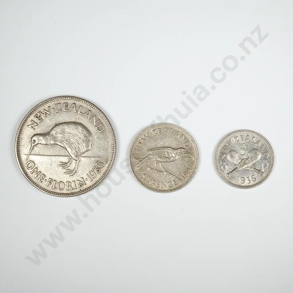 1936 THREE COIN DATE SET, E.F OR BETTER, MINIMUM C.C.V $1125 Image 1++