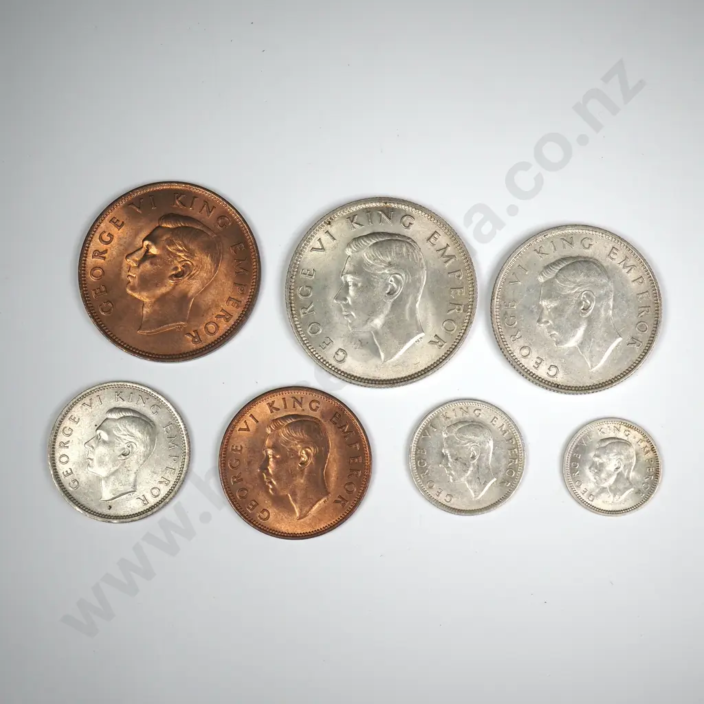 1940 SEVEN COIN DATE SET, E.F OR BETTER, MINIMUM C.C.V $600 Image 1++