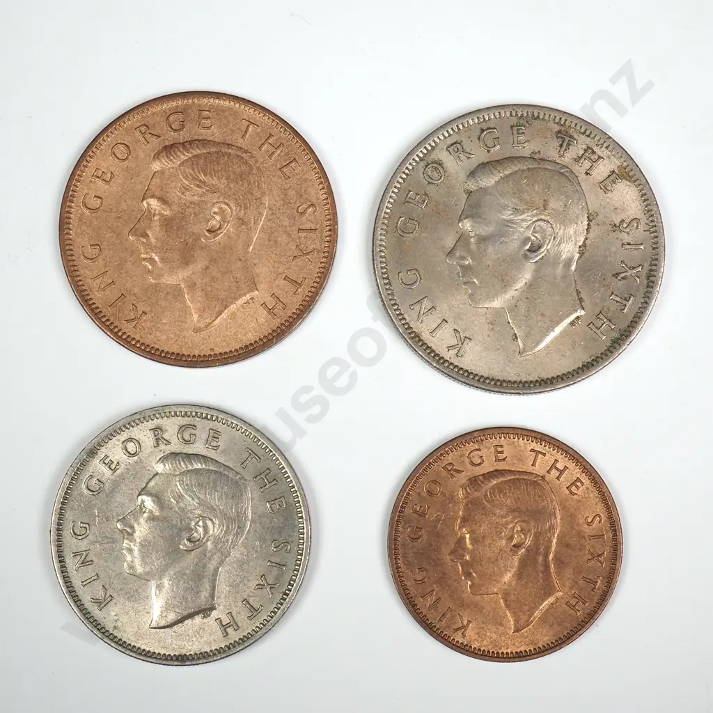 1949 FOUR COIN DATE SET, E.F OR BETTER, MINIMUM C.C.V $200 Image 1++