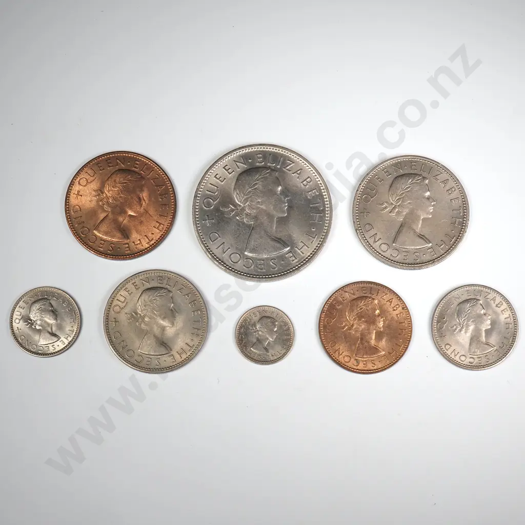 1953 EIGHT COIN DATE SET, E.F OR BETTER, MINIMUM C.C.V $145 Image 1++