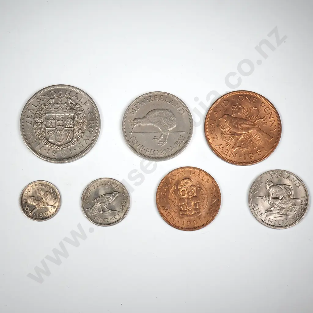 1961 SEVEN COIN DATE SET, E.F OR BETTER Image 1++
