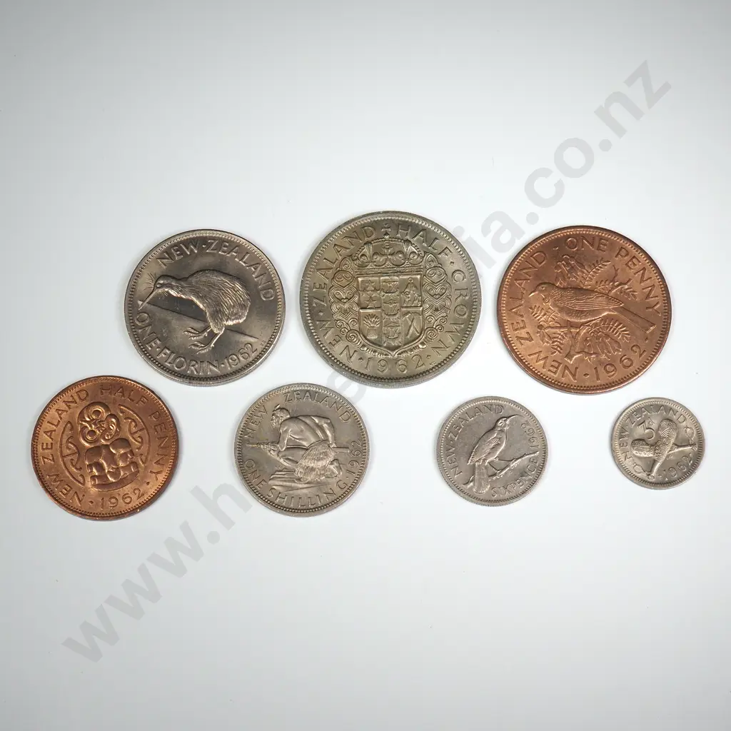 1962 SEVEN COIN DATE SET, E.F OR BETTER Image 1++