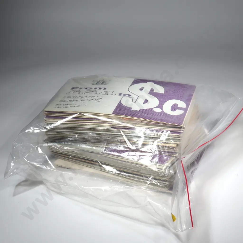 50 X 1965 PINK LABEL UNC SETS IN FOLDERS, SUPERIOR PLASTIC, C.C.V $1250 Image 1++