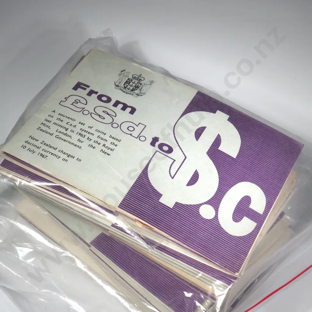 50 X 1965 PINK LABEL UNC SETS IN FOLDERS, SUPERIOR PLASTIC, C.C.V $1250 Image 1++