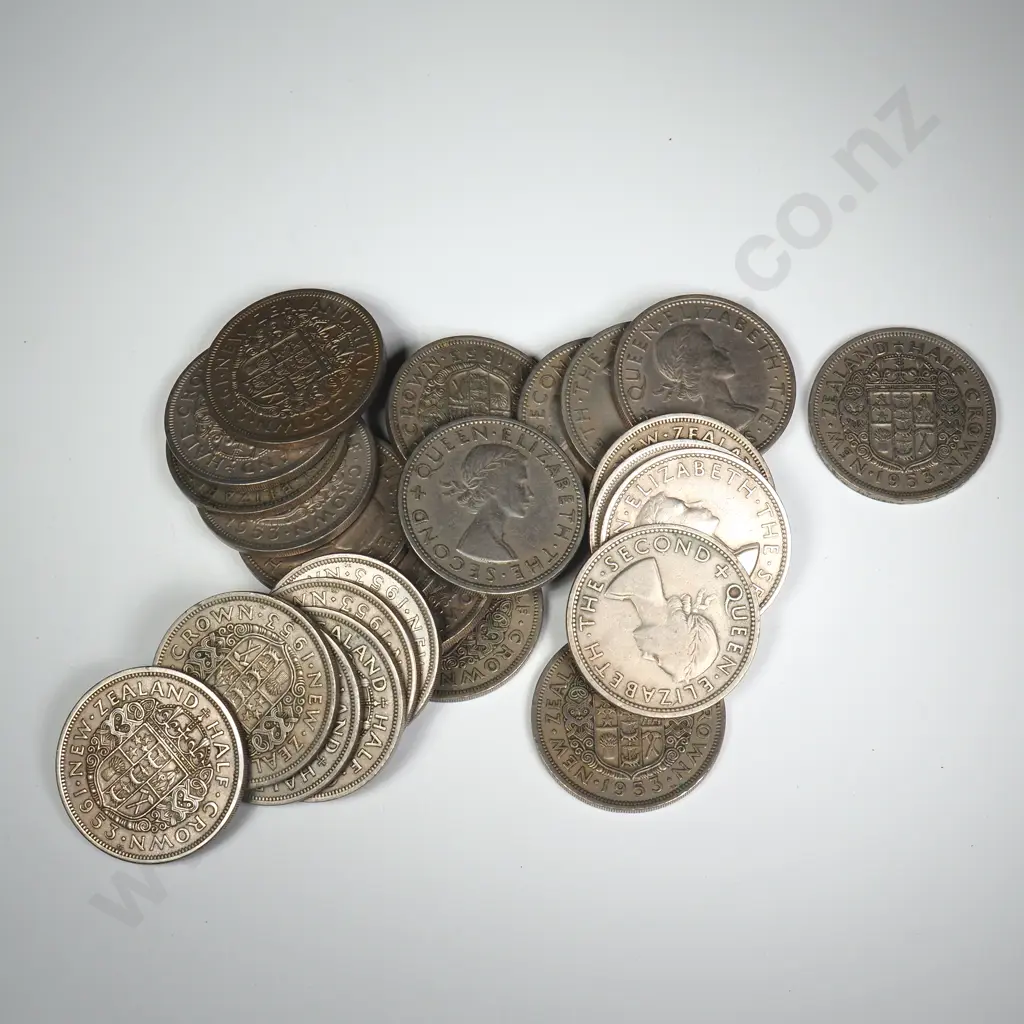 25 X 1953 HALFCROWNS, C.C.V $150 Image 1++