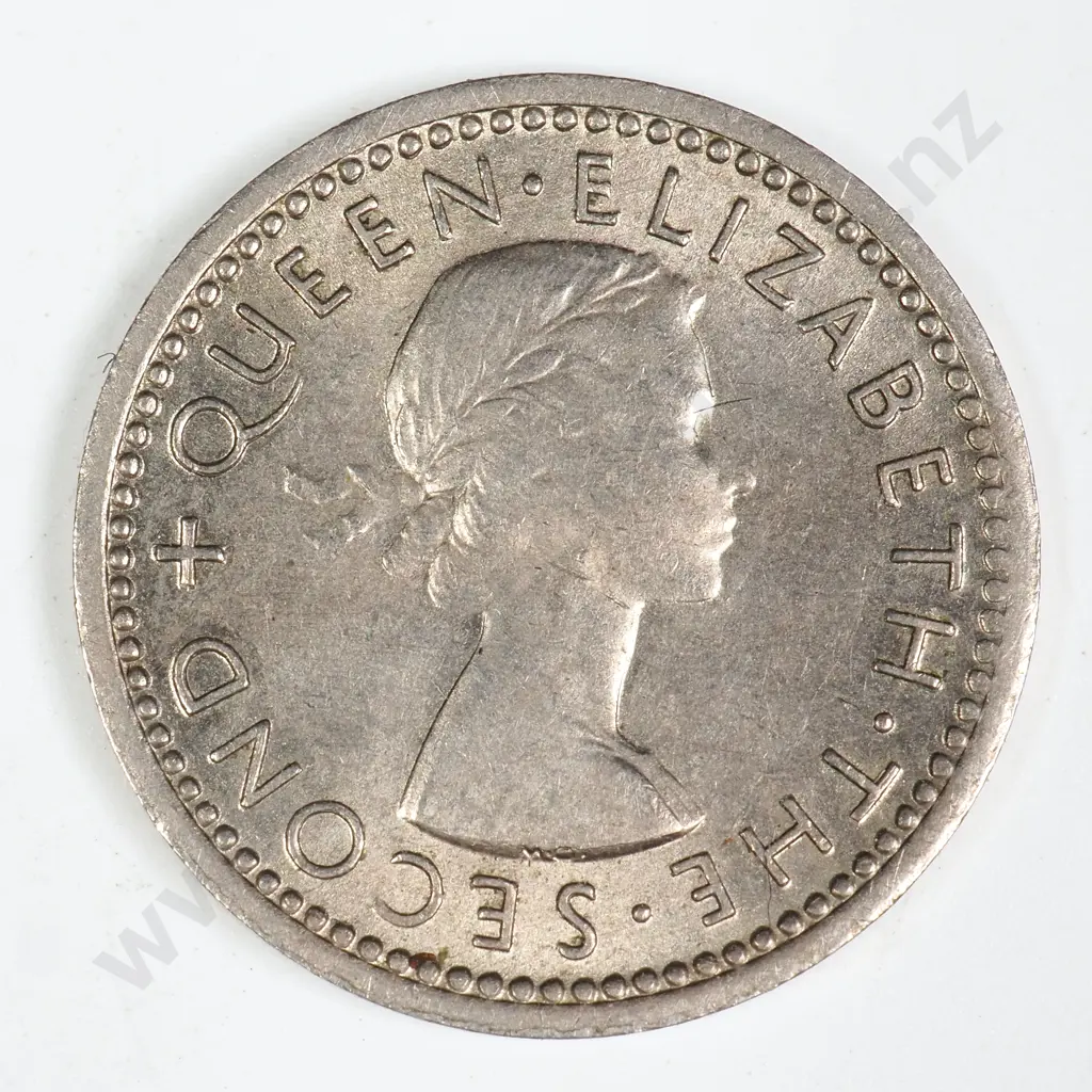 1956 'NO SHOULDER STRAP' THREEPENCE, E.F, C.V $250 Image 1++