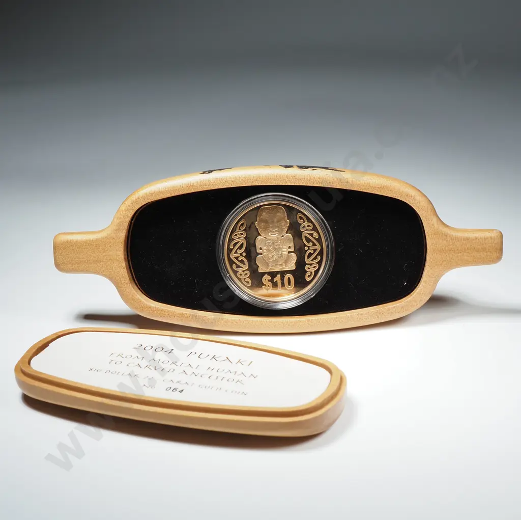 2004 Pukaki One Ounce Gold Coin in Presentation Box & Cert CV $12000 Image 1++