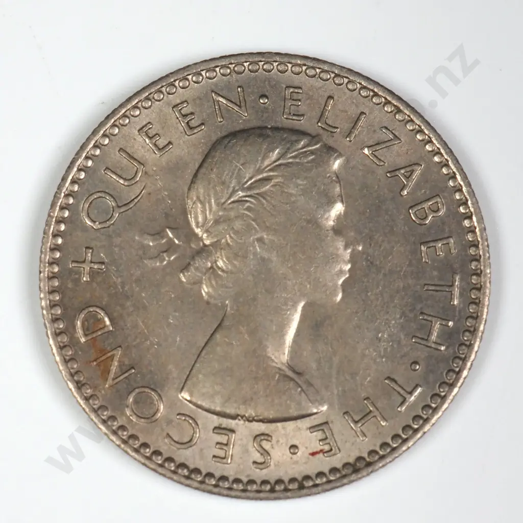 1957 'NO SHOULDER STRAP' SIXPENCE, E.F, C.V $250 Image 1++