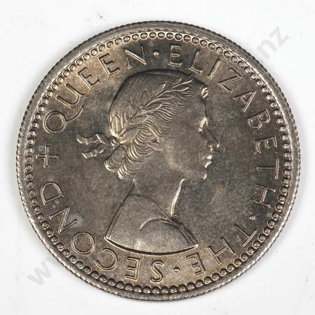 1965 TYPE 1 'BROKEN WING' SIXPENCE, B.UNC, MINIMUM C.V $100 Image 1++