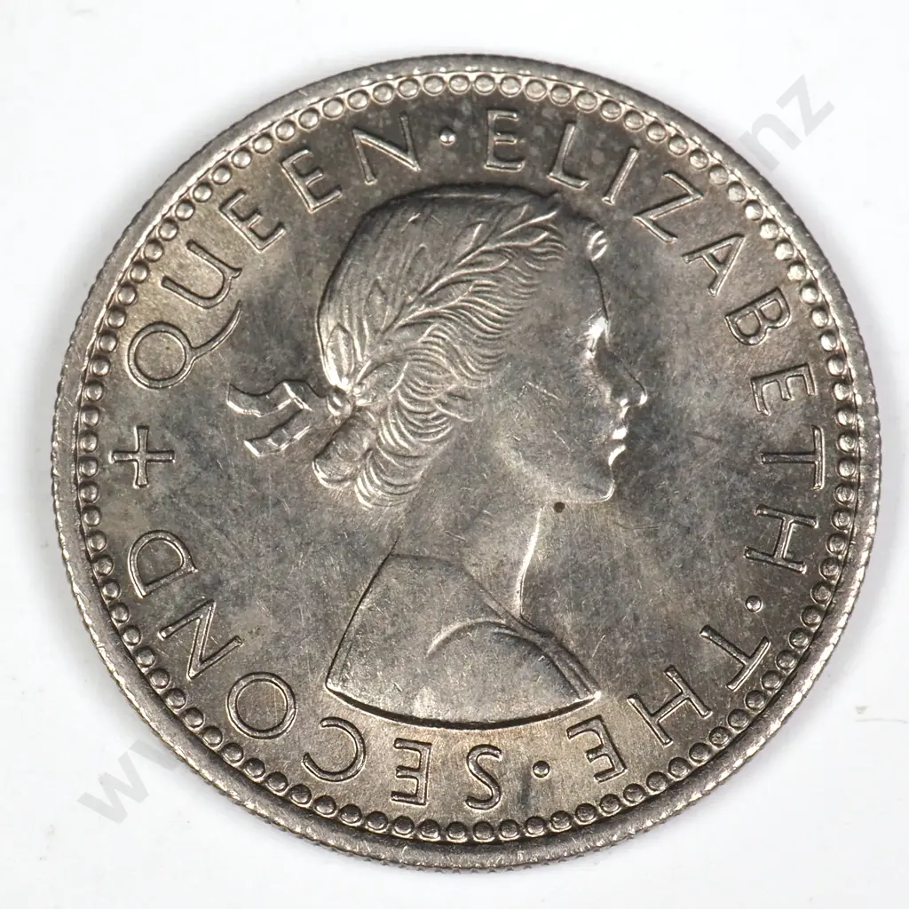1965 TYPE 2 'BROKEN WING' SIXPENCE, B.UNC, MINIMUM C.V $100 Image 1++
