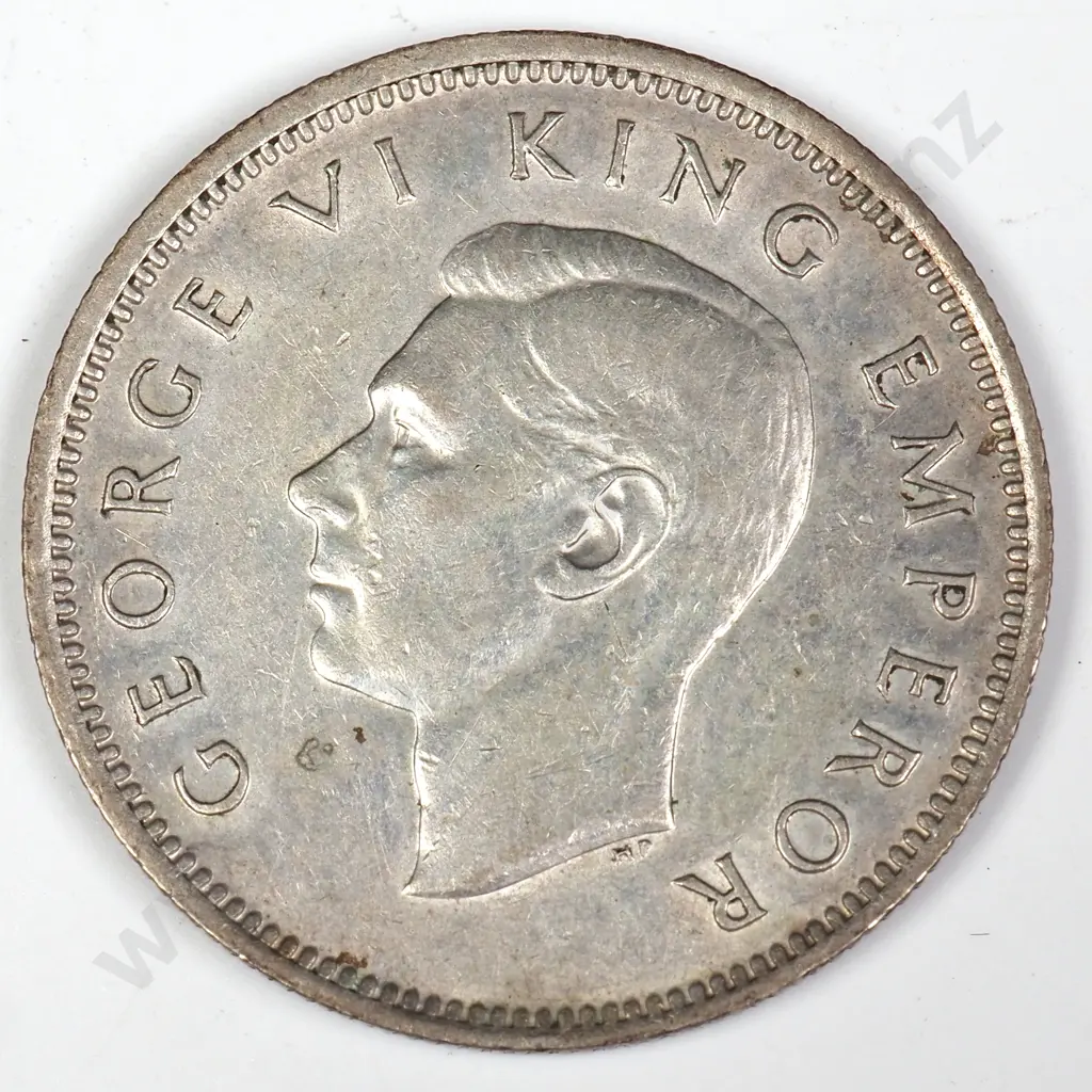1942 'BROKEN BACK' SHILLING, E.F, C.V $750 Image 1++