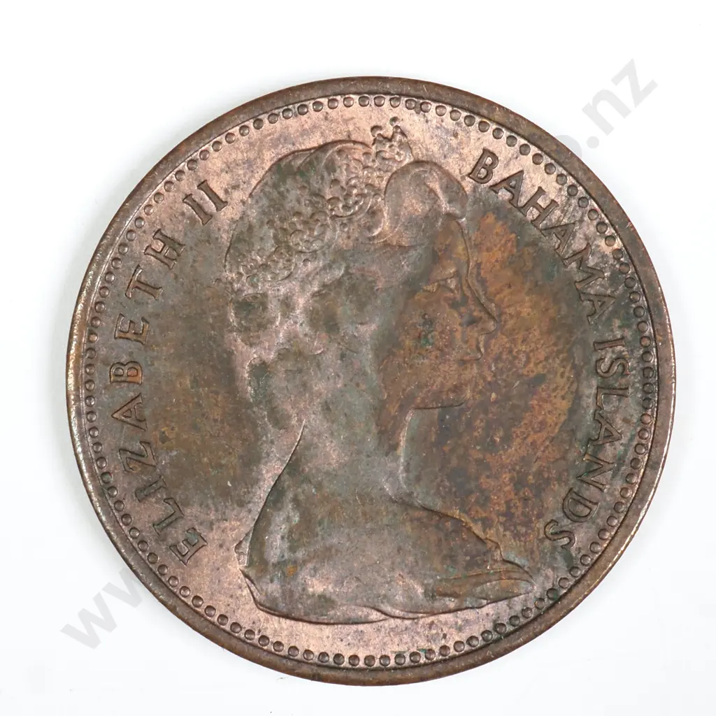 1967 'BAHAMA MULE' 2 CENTS, HEAVILY TONED, E.F Image 1++