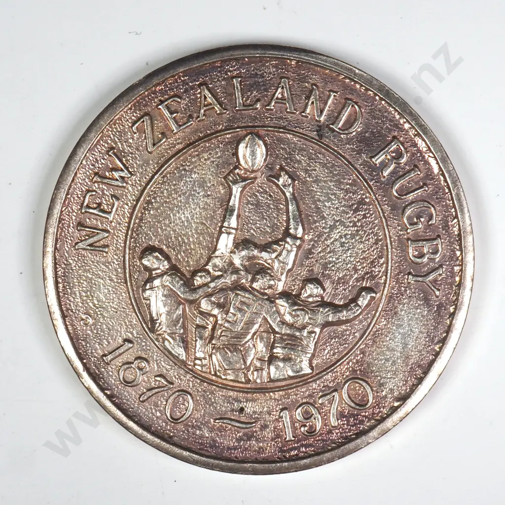 RUGBY CENTENARY SILVER MEDAL 1970, 28 GRAMS Image 1++