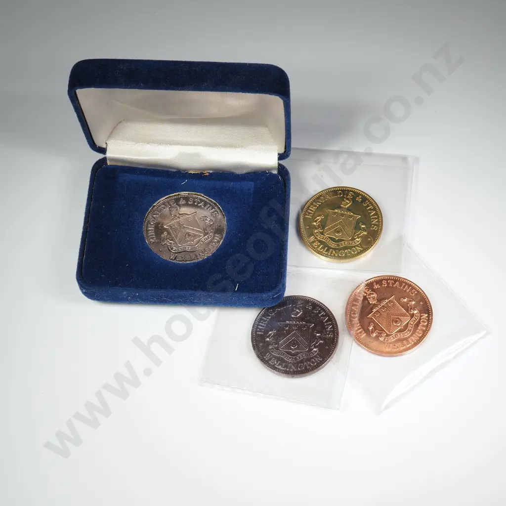 4 X KIRKCALDIE & STAINS COMMEMORATIVE MEDALS 1840-1990 Image 1++