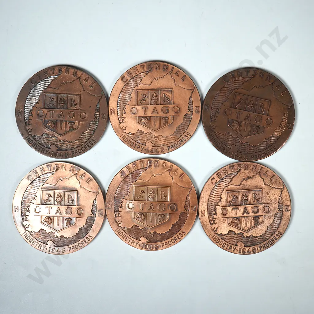 6 X 1948 LARGE SIZE OTAGO CENTENERAY MEDALS Image 1++