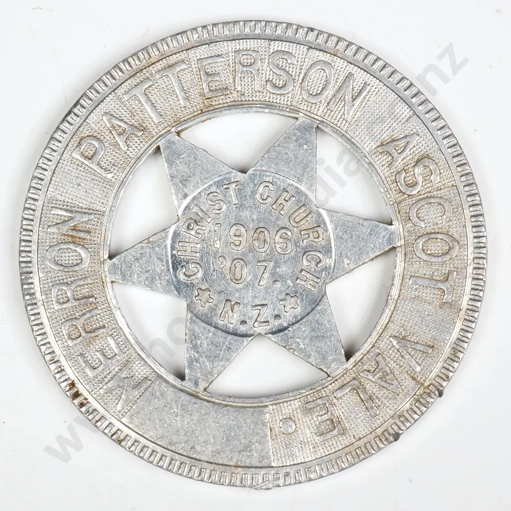 1906-07 CHRISTCHURCH EXHIBITION ALUMINIUM MEDALET Image 1++