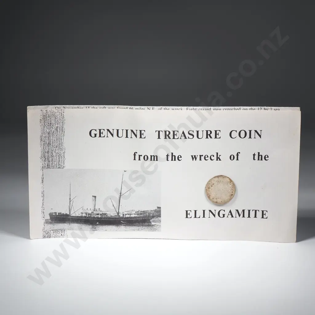 UK SILVER SHILLING FROM THE WRECK OF THE ELINGAMITE 1902 Image 1++