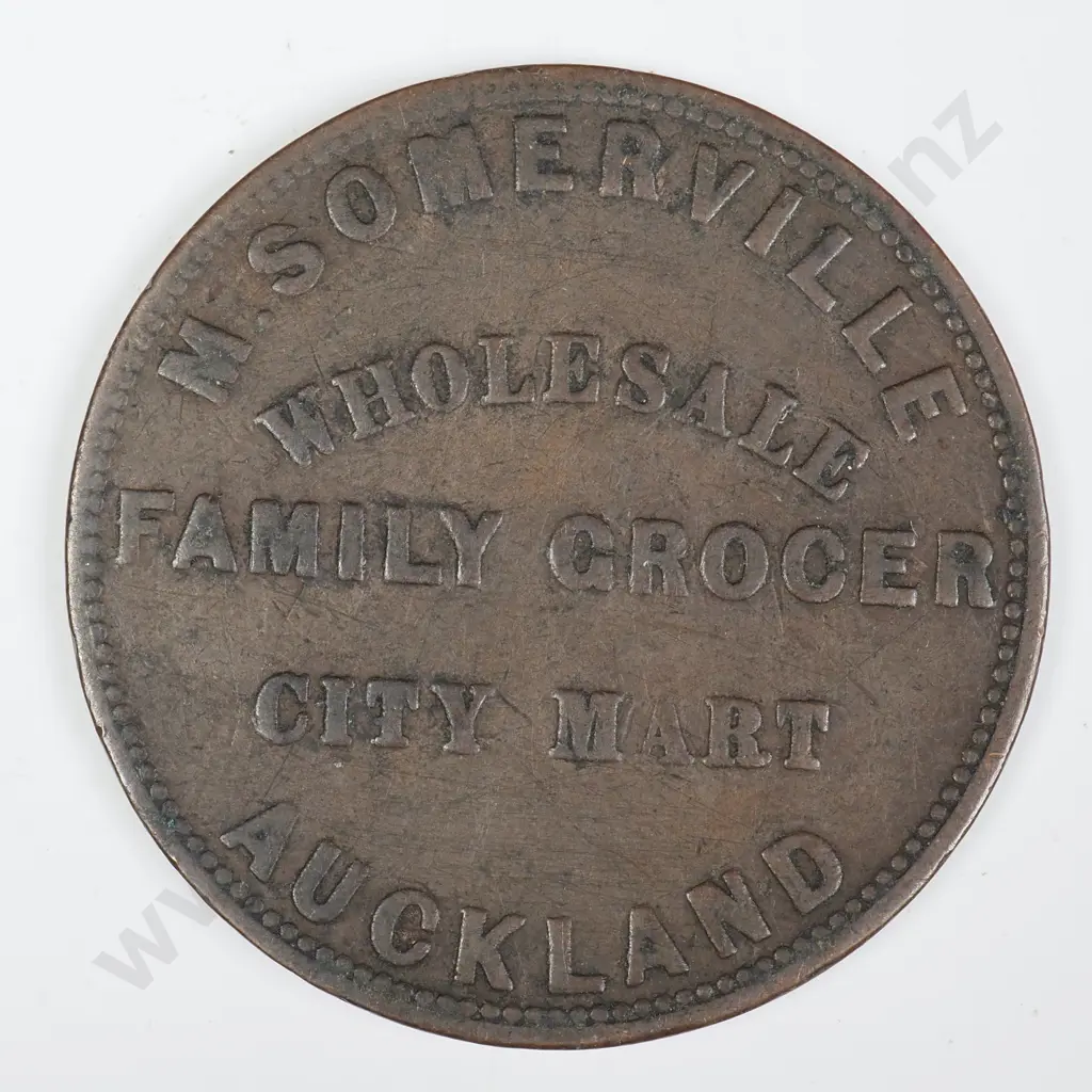 M. SOMERVILLE, AUCKLAND ONE PENNY, LAMPARD 342B Image 1++