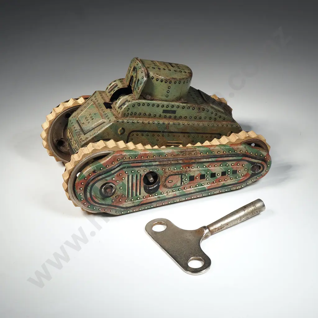 Vintage German Tin Plate Wind Up Toy Tank,The Gama T58 Image 1++