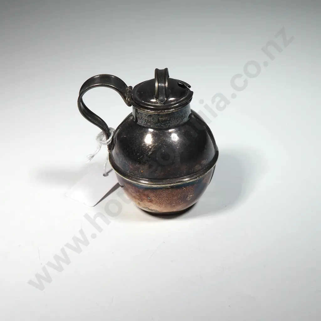 Silver Plate Mustard Pot in the Form of a Guernsey Milk Can Image 1++