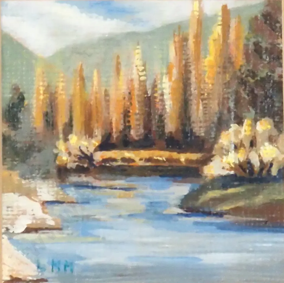 L.M. McCully - Landscape - Near Burkes Pass South Canterbury, Watercolour Image 1++