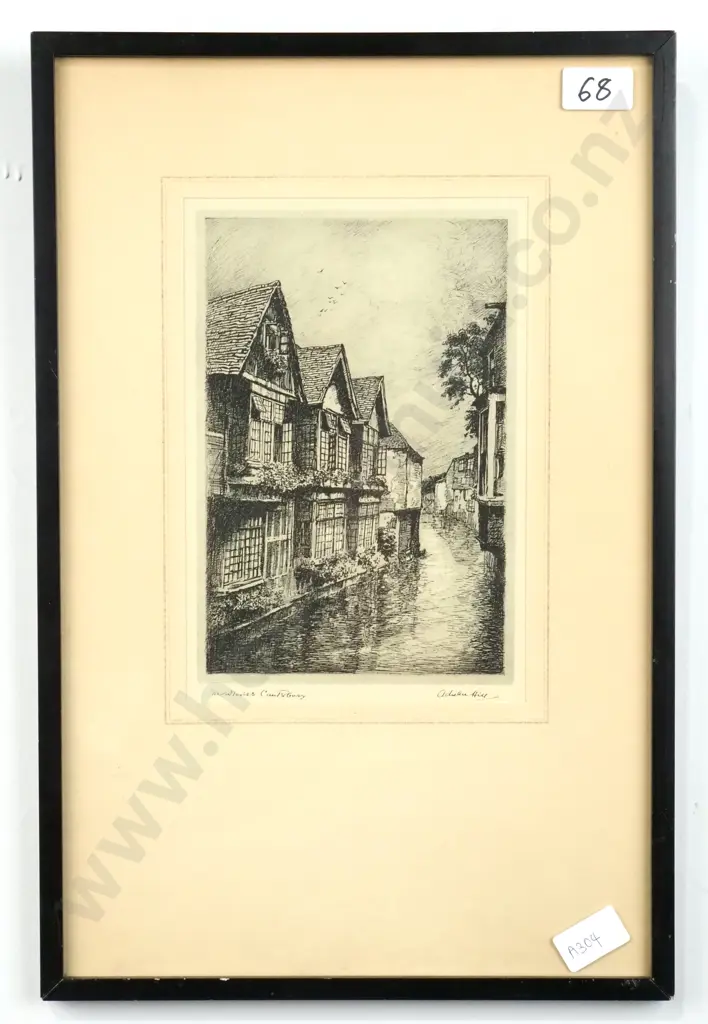 Adrian Hill - The Weavers Canterbury, Etching Image 1++