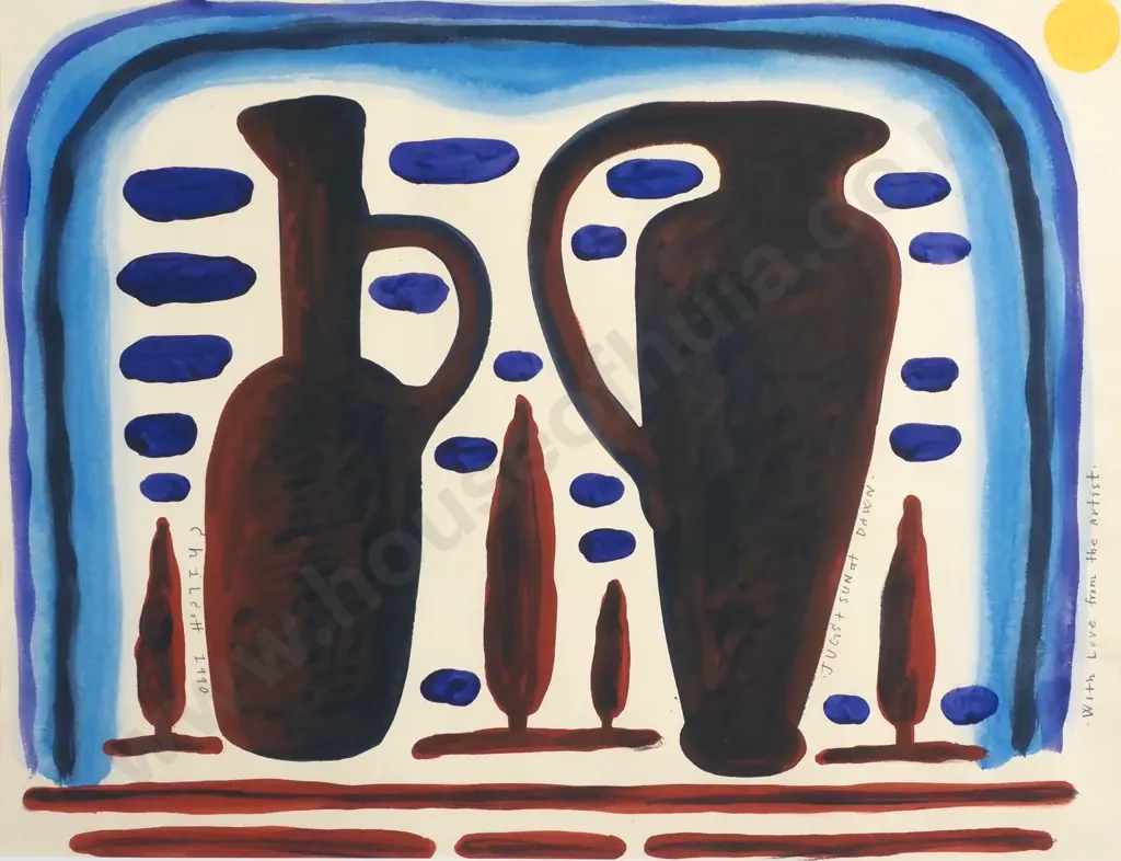 Gavin Chilcott - 'Jugs & Sun at Dawn', With Love From the Artist' (1990) Image 1++
