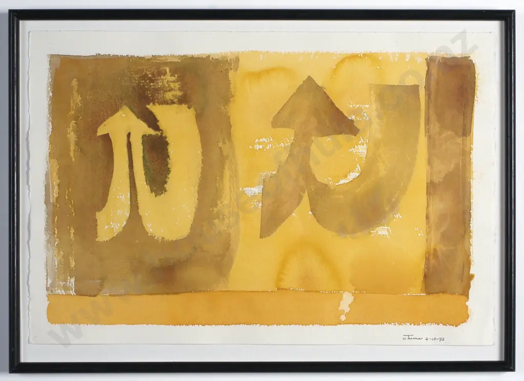Dennis Knight Turner - 'Arrow/J', Watercolour (1992) Image 1++