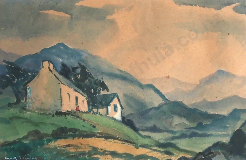Gweneth Richardson - 'In Wales', Watercolour (c. 1920s) Image 1++