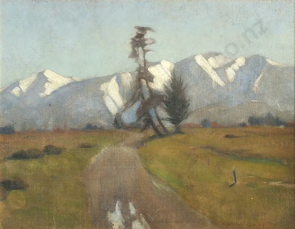 Rata Lovell Smith - Country Scene Landscape, Oil on Board Image 1++