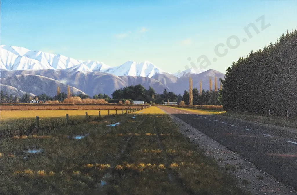 Nathanael Provis - Landscape, Oil on Canvas Diptych Image 1++