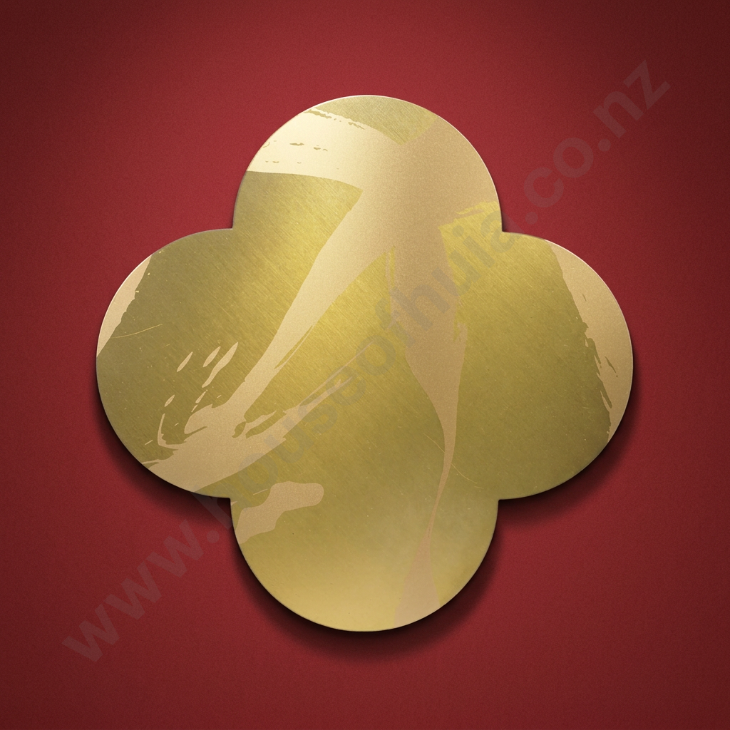 Max Gimblett - 'Remembrance', Hand-Screen Printed Brass Quatrefoil (2015) Image 1++