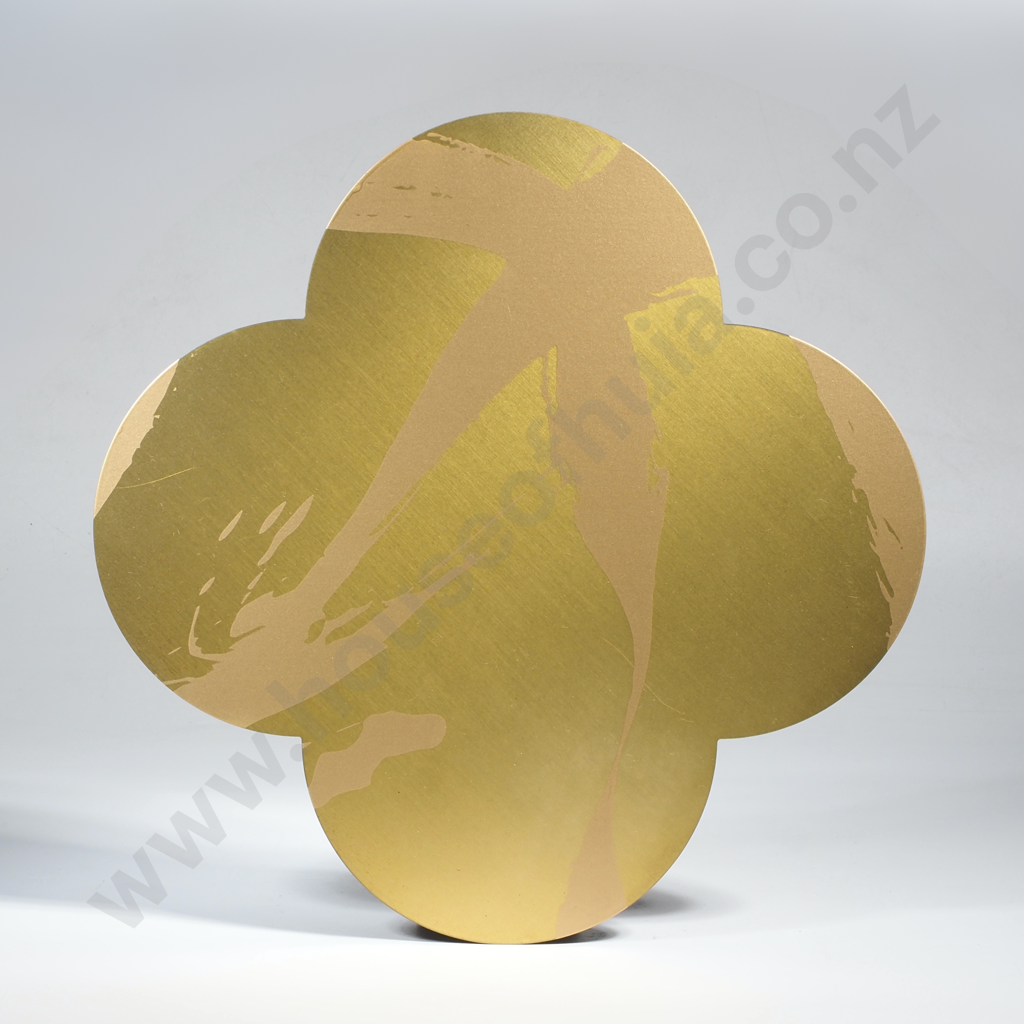 Max Gimblett - 'Remembrance', Hand-Screen Printed Brass Quatrefoil (2015) Image 1++