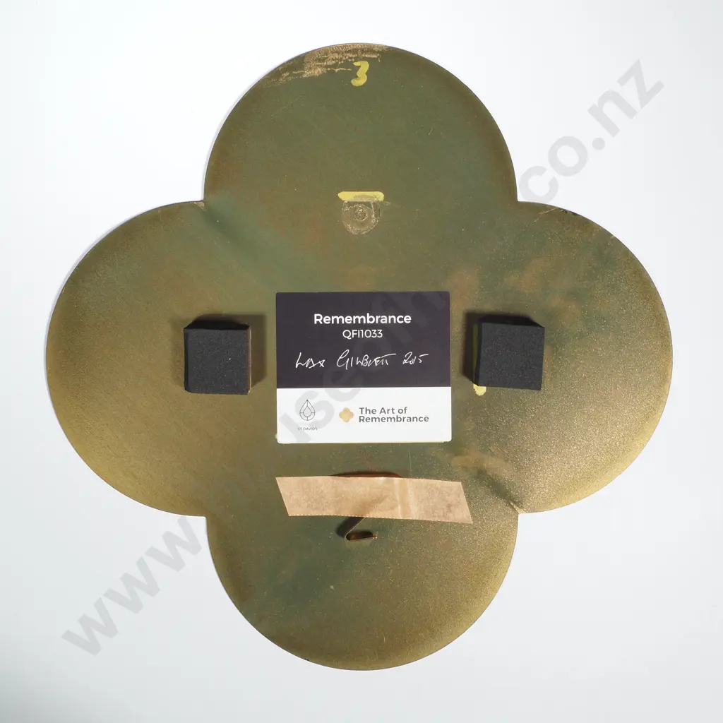 Max Gimblett - 'Remembrance', Hand-Screen Printed Brass Quatrefoil (2015) Image 1++