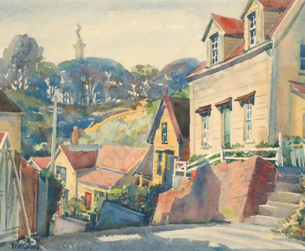 Frederick Ellis - Street Study, Watercolour (1953) Image 1++