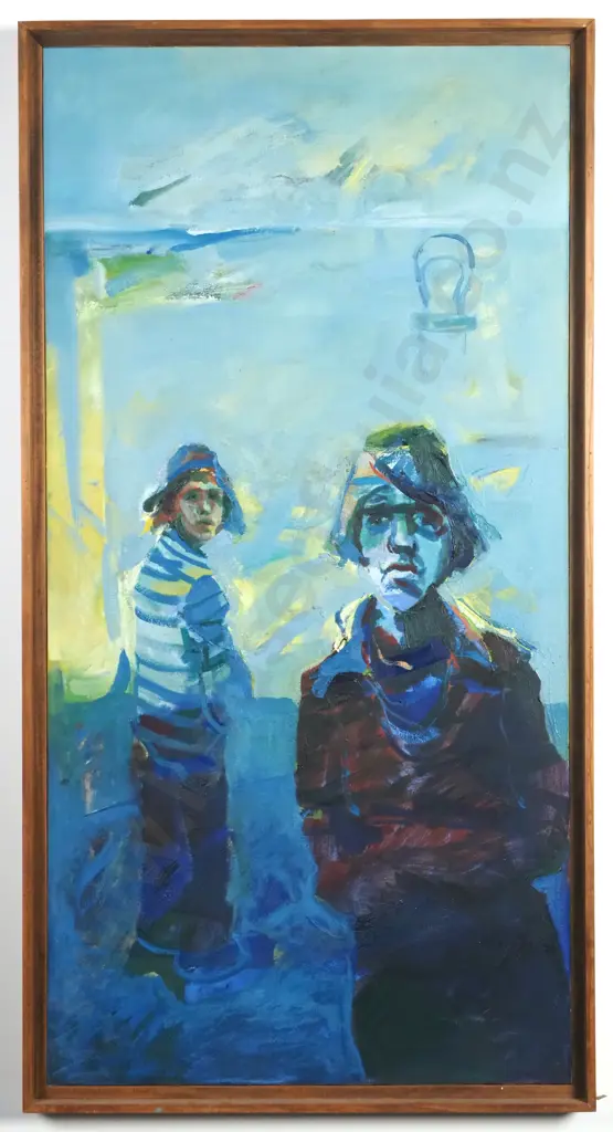 Attr. Grant Banbury - "Figures II", Oil on Canvas (c. 1978) Image 1++