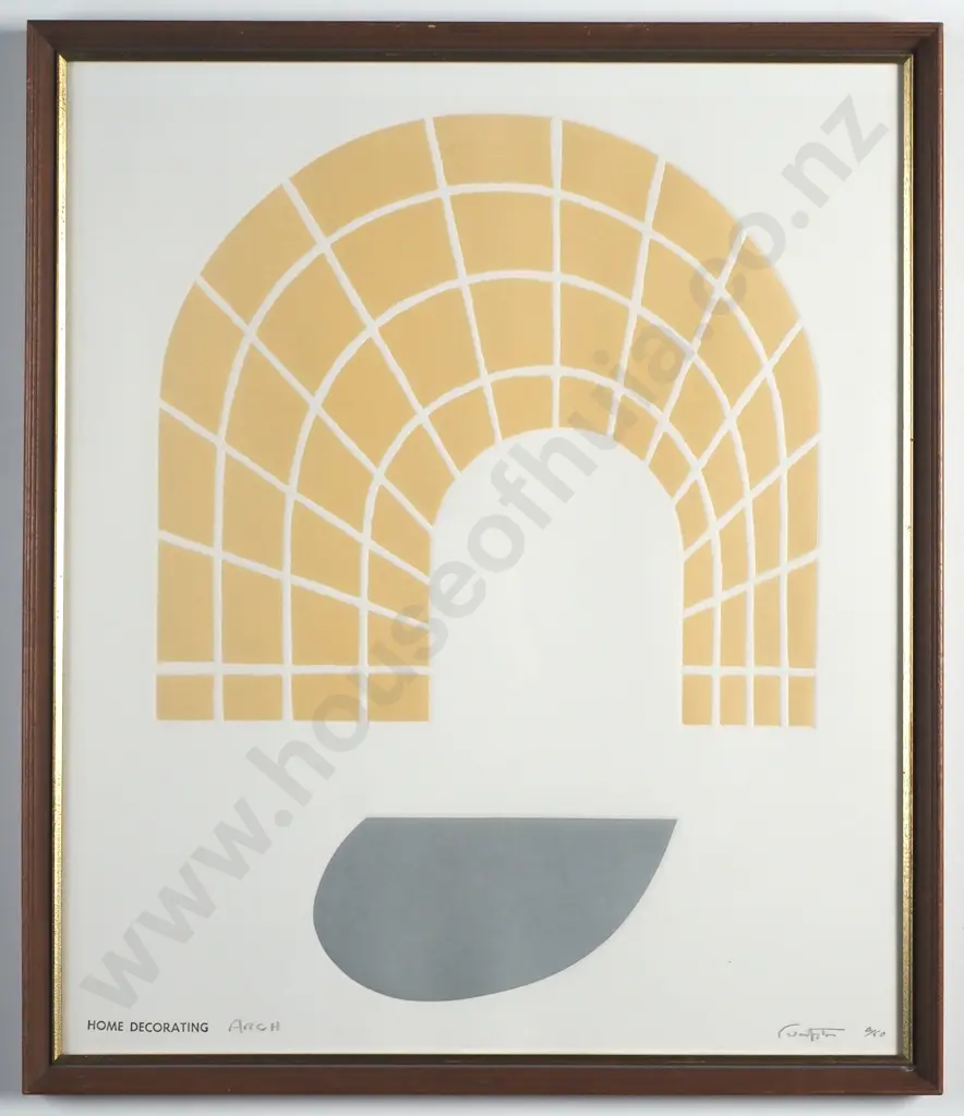 Rodney Fumpston - Home Decorating: Arch, intaglio etching LE 4/50 (c. 1984) Image 1++